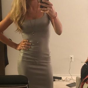 American Apparel dress silver grey gray new xsmall